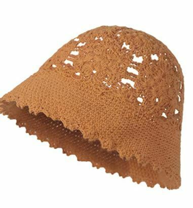 crochet bucket hat: ZLYC Women Cotton Bucket Hat Handmade Crochet