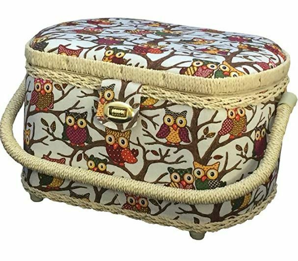 sewing box: Michley Sewing Basket with 41-PC Sewing Kit