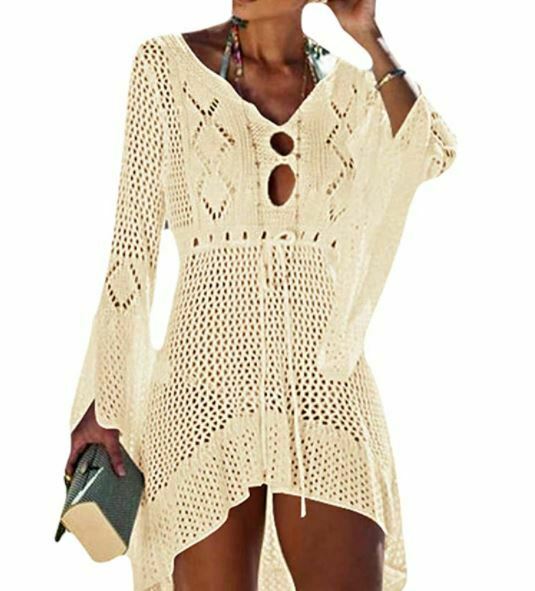 crochet dress: Bsubseach Women Crochet Swimsuit Cover Up