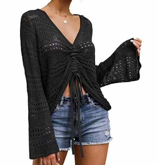 crochet top: Oversized Crochet Top