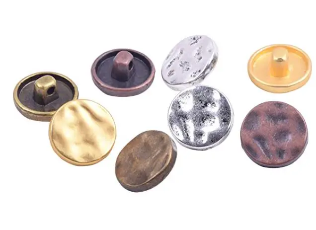 different types of buttons: Mixed Metal Buttons Clasp with Shank