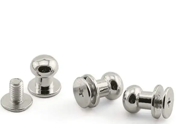 different types of buttons: Head Button Screwback Screw Stud Spot Rivet 